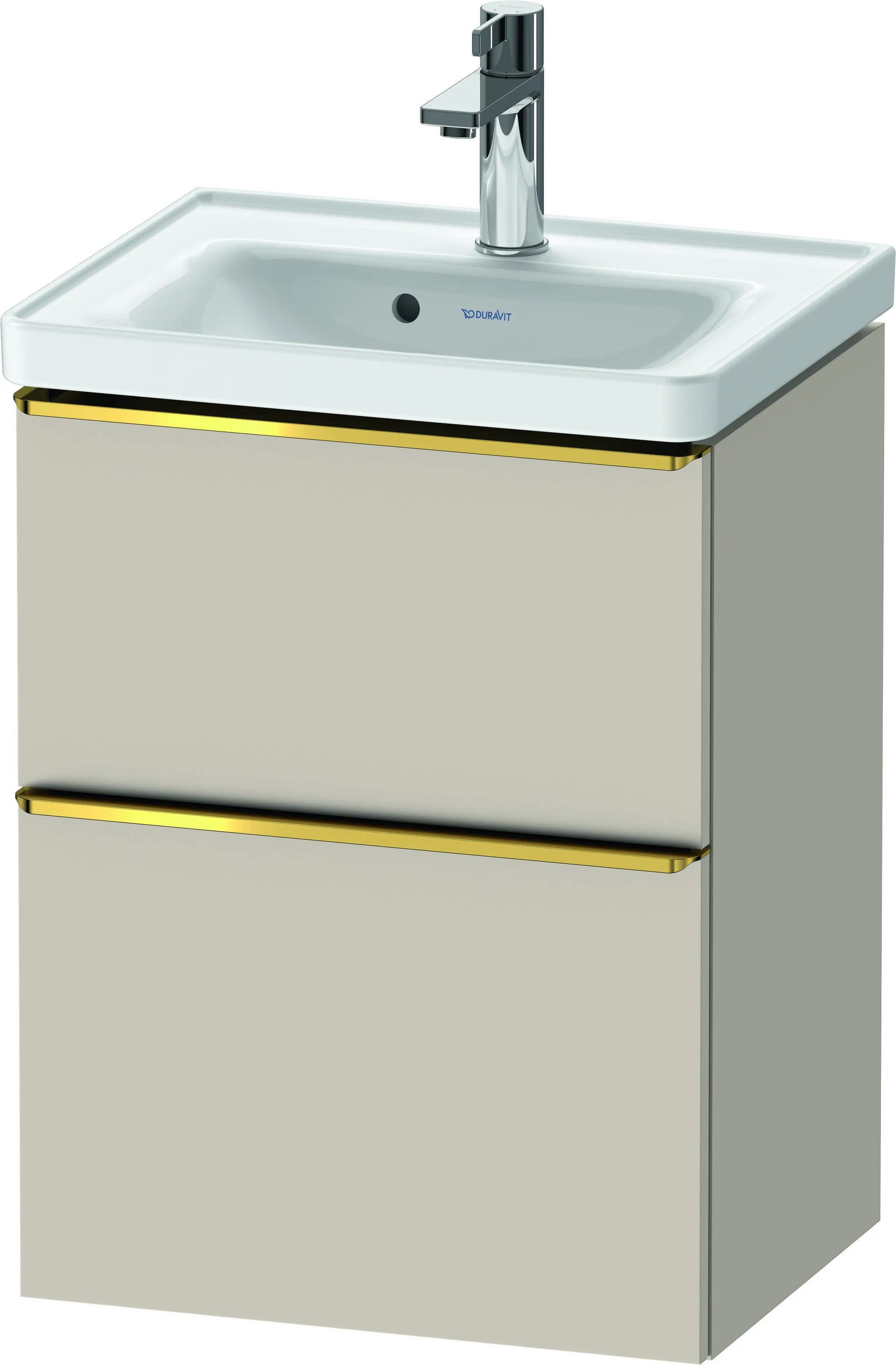Duravit Waschtischunterschrank wandhängend „D-Neo“ 48,4 × 62,5 × 37,2 cm Taupe Matt