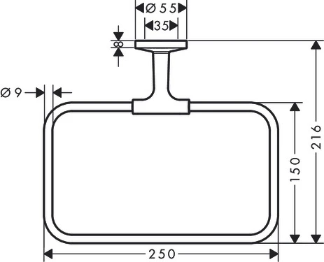 Hadtuchring Axor Universal Circular chrom