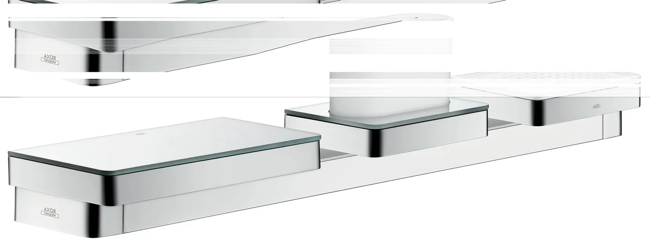 Hansgrohe AXOR Universal Softsquare Seifenschale in Chrom, Wandmontage, Bohrloch-Durchmesser 6 mm, Bohrabstand 108 mm Hansgrohe AXOR Universal Softsquare Seifenschale in Chrom, Wandmontage, Bohrloch-Durchmesser 6 mm, Bohrabstand 108 mm
