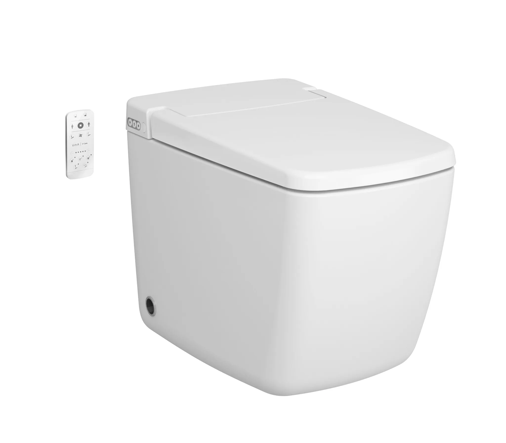 VitrA V-Care Prime Lite Dusch-Stand-WC 39 x 62 cm ohne Spülrand Weiß Hochglanz