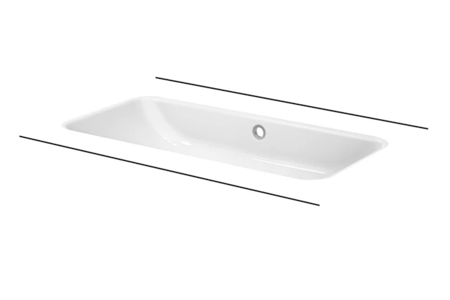 Unterbauwaschtisch „BetteOne“ 767 × 400 × 130 mm in Edelweiß Unterbauwaschtisch „BetteOne“ 767 × 400 × 130 mm in Edelweiß