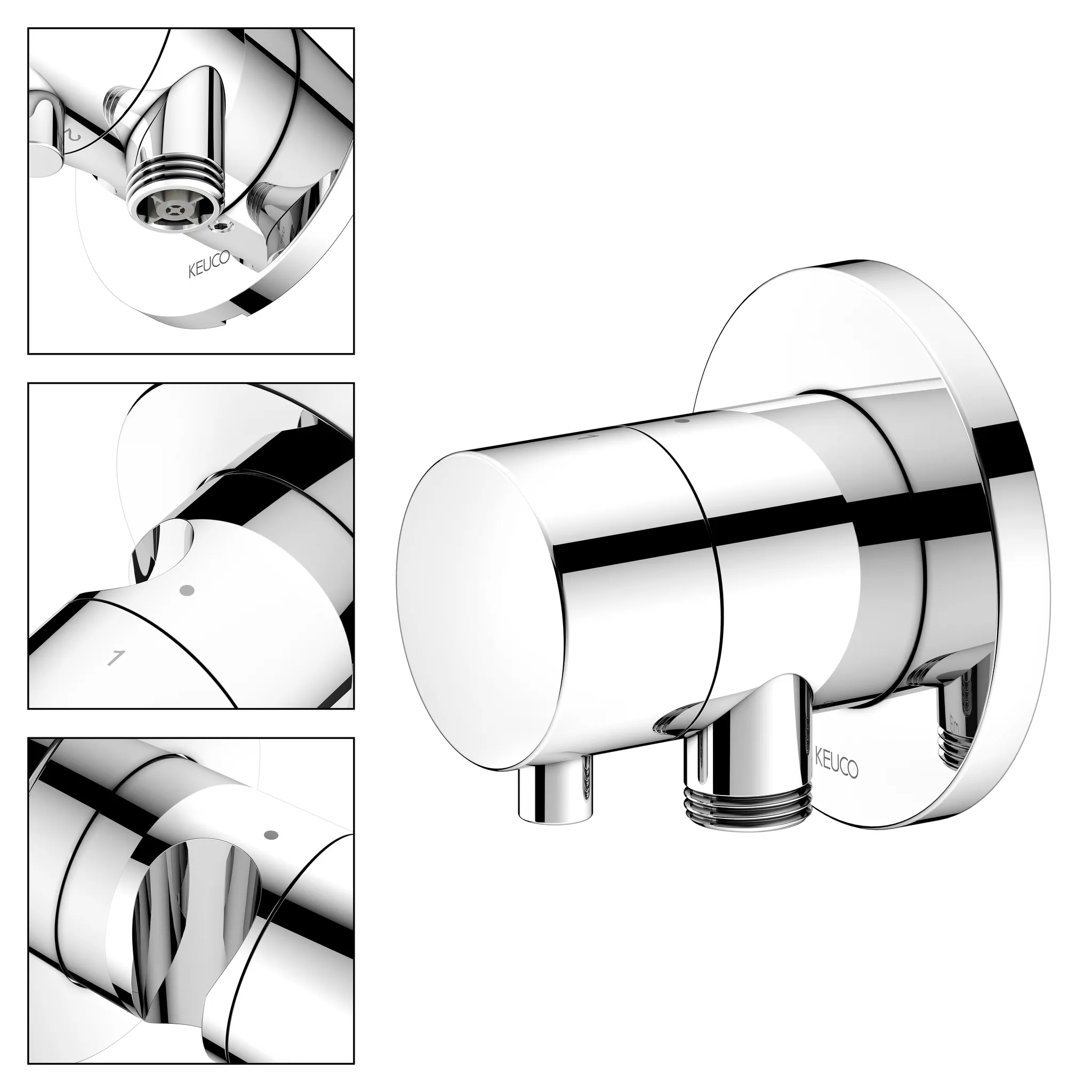 KEUCO IXMO Umstellventil Unterputz für 2 Verbraucher mit Schlauchanschluss und Brausehalter rund verchromt KEUCO IXMO Umstellventil Unterputz für 2 Verbraucher mit Schlauchanschluss und Brausehalter rund verchromt