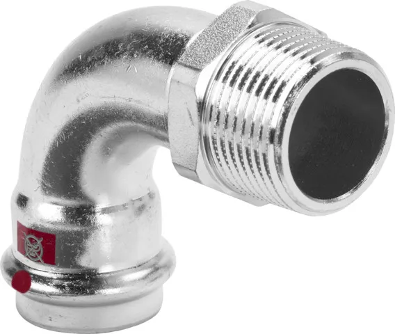„Prestabo“ 90°-Bogen mit 1 Muffe und Außengewinde 42 mm × 1 1/2″ „Prestabo“ 90°-Bogen mit 1 Muffe und Außengewinde 42 mm × 1 1/2″