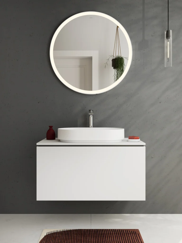 Hansgrohe Aufsatzwaschtisch Xuniva Evo U, weiß, 650x400 mm, glänzend, ohne Hahnloch und Überlauf