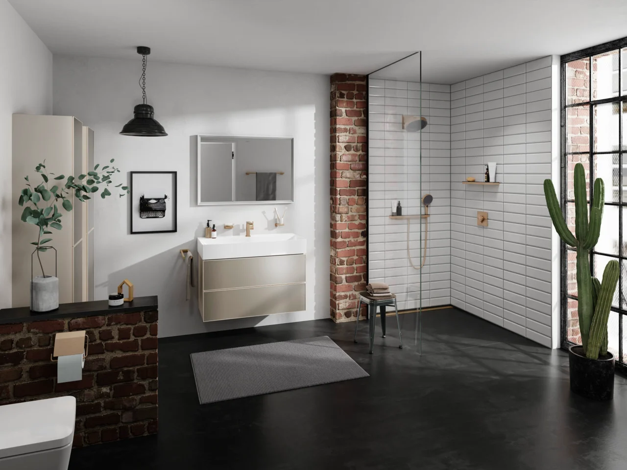 Hansgrohe ShowerSelect Comfort E Thermostat Unterputz, Brushed Bronze, 2 Verbraucher, max. Durchfluss 22,7 l/min, min./max. Betriebsdruck 1/10 bar