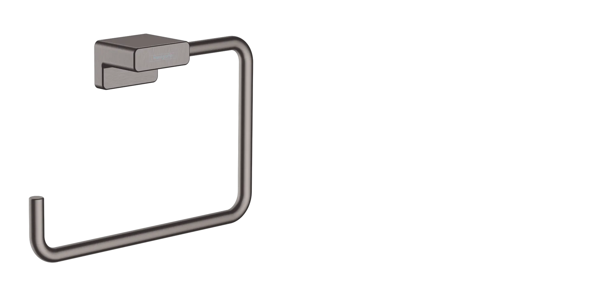 Hansgrohe AddStoris Q Handtuchring, Brushed Black Chrome Hansgrohe AddStoris Q Handtuchring, Brushed Black Chrome