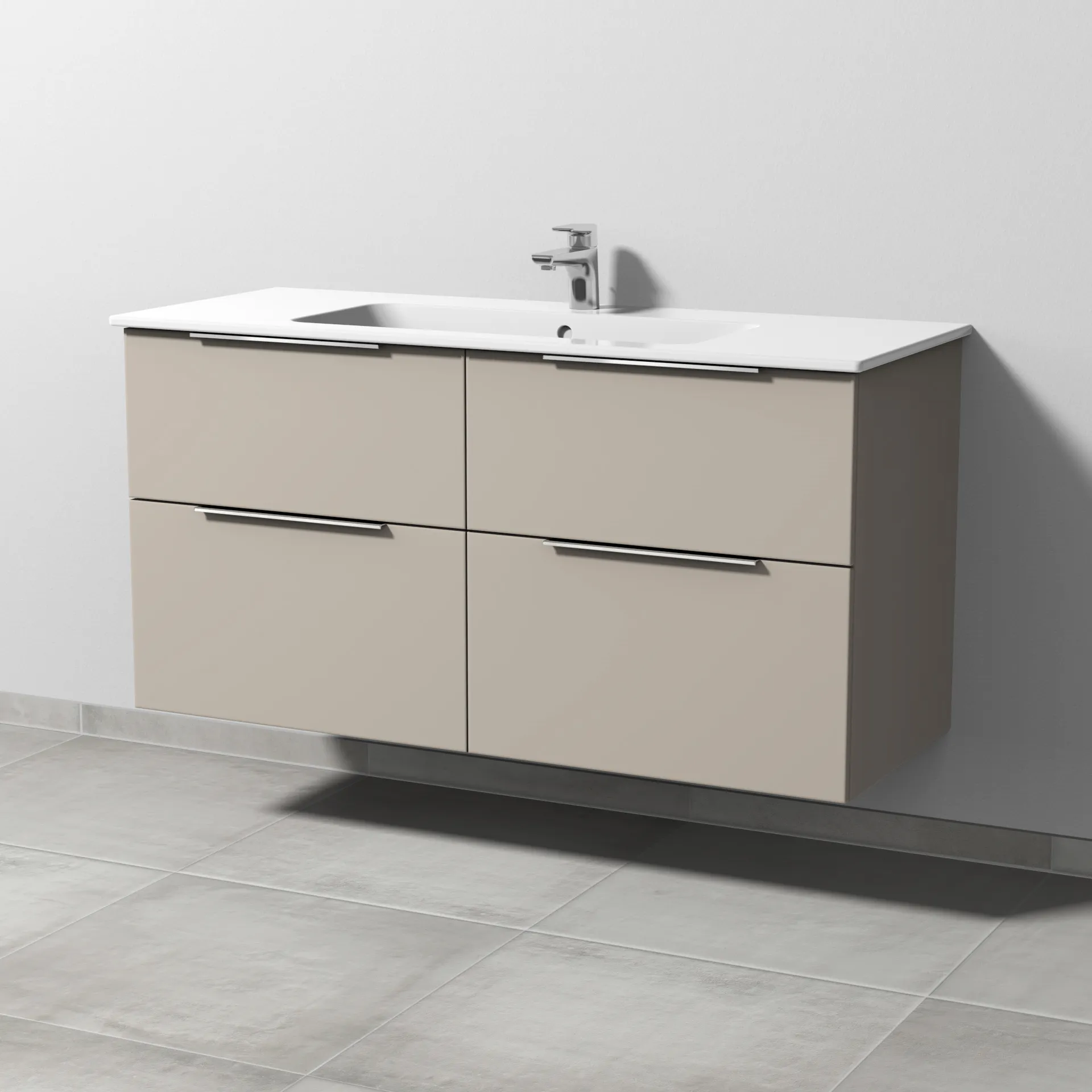 Sanipa Waschtischunterschrank „3way“ 1200 × 613 × 467 mm in Kaschmir (matt) Sanipa Waschtischunterschrank „3way“ 1200 × 613 × 467 mm in Kaschmir (matt)