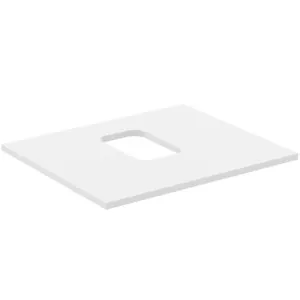 Waschtischplatte i.life B mittiger Ausschnitt für eine Schale 602x507x18mm Weiß matt Waschtischplatte i.life B mittiger Ausschnitt für eine Schale 602x507x18mm Weiß matt