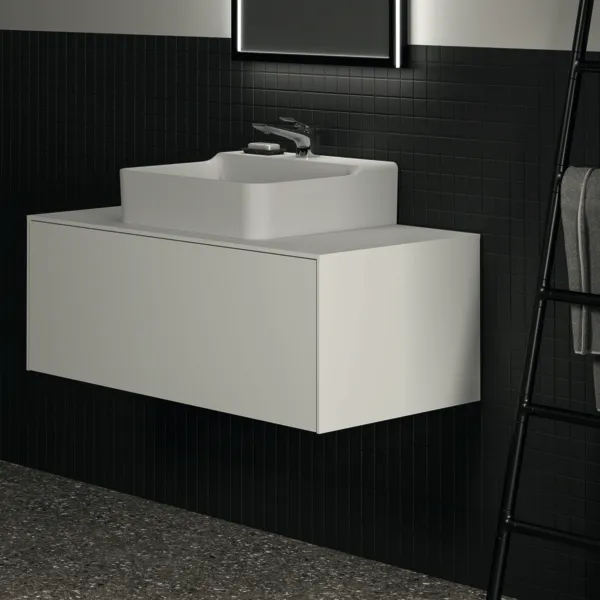 Ideal Standard Waschtischunterschrank „Conca“ 100,2 × 37 × 50,5 cm Weiß matt lackiert Ideal Standard Waschtischunterschrank „Conca“ 100,2 × 37 × 50,5 cm Weiß matt lackiert