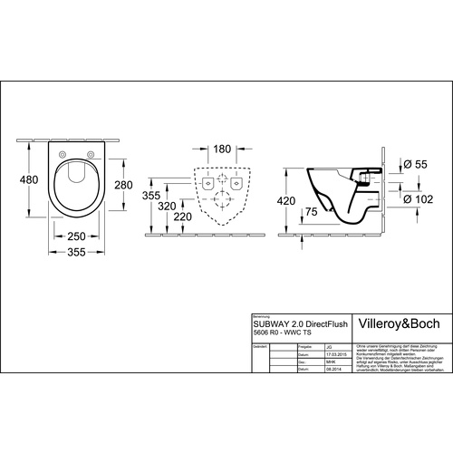 Wand-Tiefspül-WC DirectFlush „Subway 2.0“ 35,5 × 36 × 48 cm in Weiß Alpin, ohne Spülrand, Abgang waagerecht Wand-Tiefspül-WC DirectFlush „Subway 2.0“ 35,5 × 36 × 48 cm in Weiß Alpin, ohne Spülrand, Abgang waagerecht