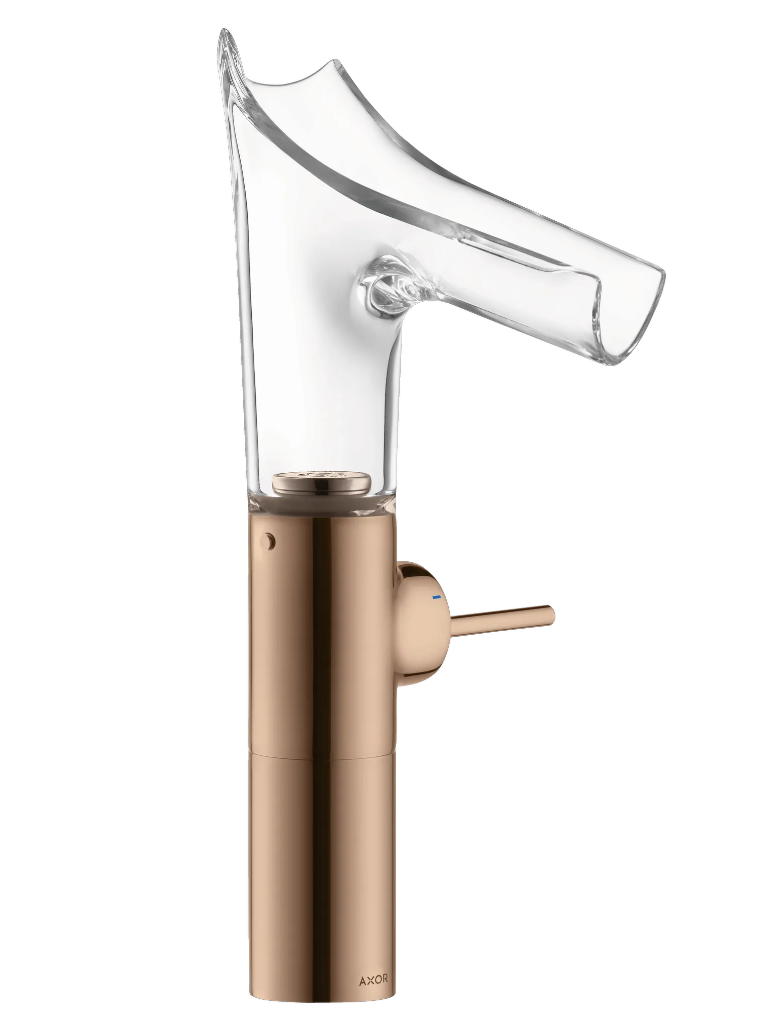 Hansgrohe AXOR Starck V Einhebel-Waschtischmischer 220 mit Glasauslauf Polished Red Gold