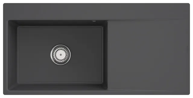 Villeroy & Boch flächenbündiges Küchenspülbecken „Subway Style“ 60 flat 980 × 490 × 220 mm, für Becken links in Graphite