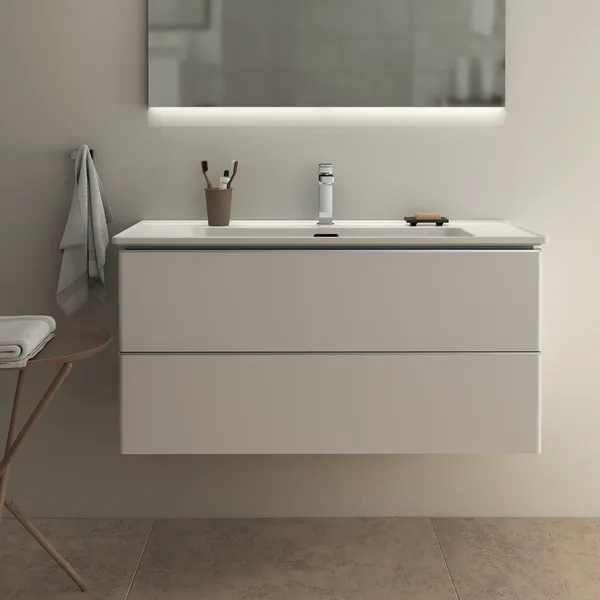 Waschbecken „StradaII“ 104 × 46 × 18 cm, Hahnlochposition mittig Waschbecken „StradaII“ 104 × 46 × 18 cm, Hahnlochposition mittig