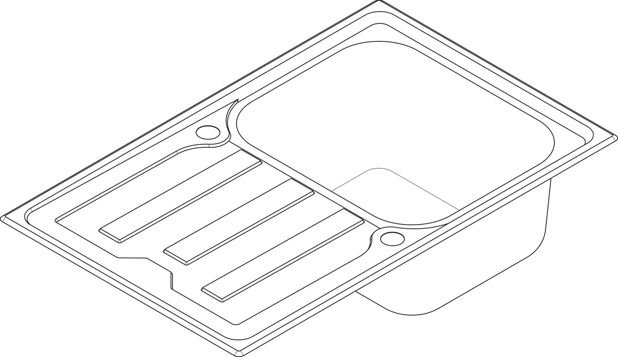 Hansgrohe S44 Einbauspüle Edelstahl, 342 mit kurzer Abtropffläche