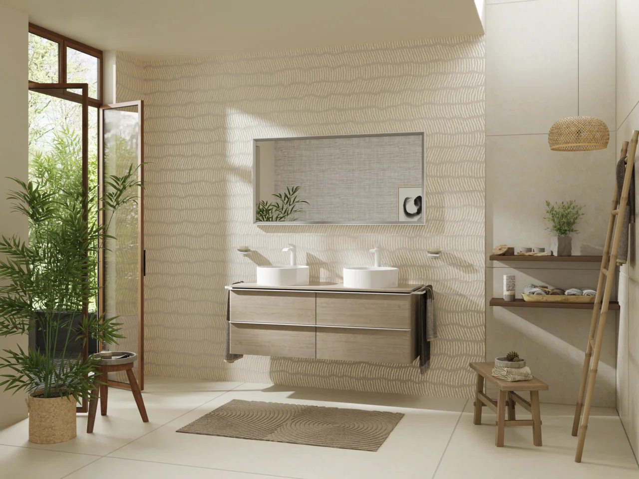 Hansgrohe Xarita E Spiegel 1400/700/50 mm, Mattweiß, LED-Beleuchtung mit Infrarotsensor, stufenlos dimmbar, AntiFog, Wandmontage Hansgrohe Xarita E Spiegel 1400/700/50 mm, Mattweiß, LED-Beleuchtung mit Infrarotsensor, stufenlos dimmbar, AntiFog, Wandmontage