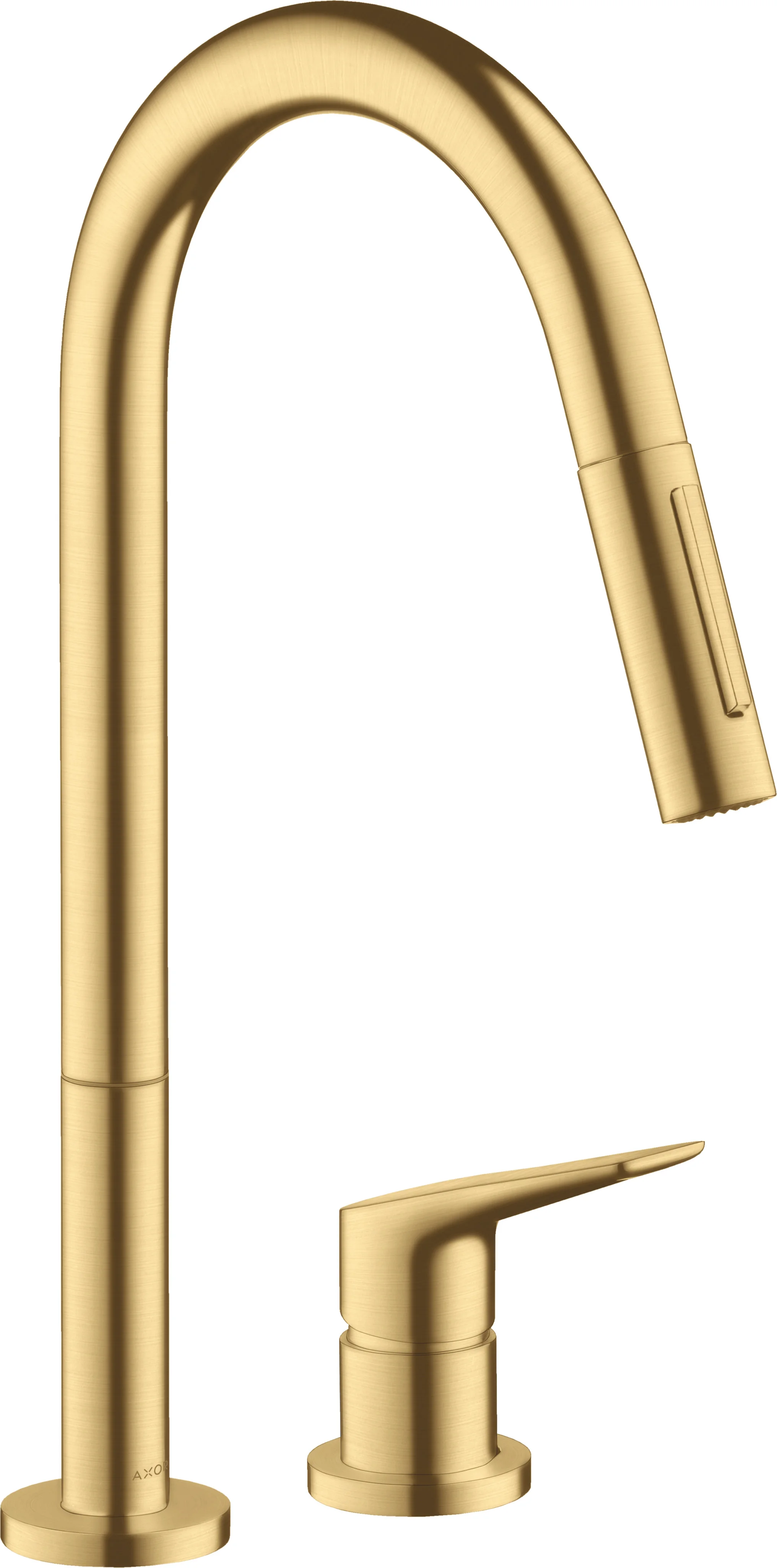 Hansgrohe AXOR Citterio M 2-Loch Küchenmischer Brushed Gold Optic mit Ausziehbrause, ComfortZone 220, Schwenkbereich 110° oder 150°, Laminarstrahl, MagFit Brausehalterung, Quick-Connect Schlauch, max. Durchfluss 9 l/min, Keramikmischsystem, Temperaturbeg Hansgrohe AXOR Citterio M 2-Loch Küchenmischer Brushed Gold Optic mit Ausziehbrause, ComfortZone 220, Schwenkbereich 110° oder 150°, Laminarstrahl, MagFit Brausehalterung, Quick-Connect Schlauch, max. Durchfluss 9 l/min, Keramikmischsystem, Temperaturbeg
