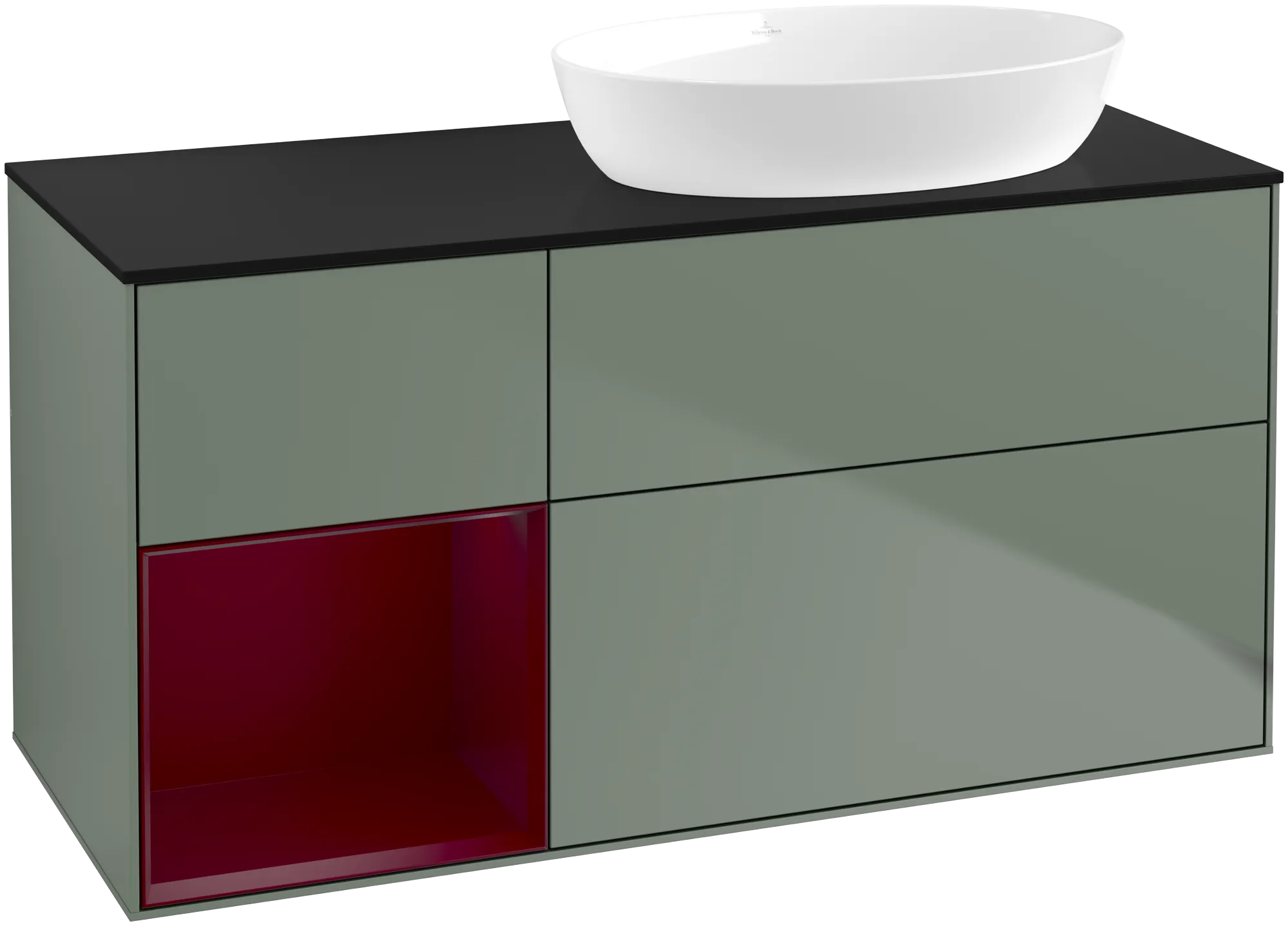 Villeroy & Boch Finion FA4 Waschbeckenunterschrank 1200x603x501mm Olive Matt Lacquer Villeroy & Boch Finion FA4 Waschbeckenunterschrank 1200x603x501mm Olive Matt Lacquer