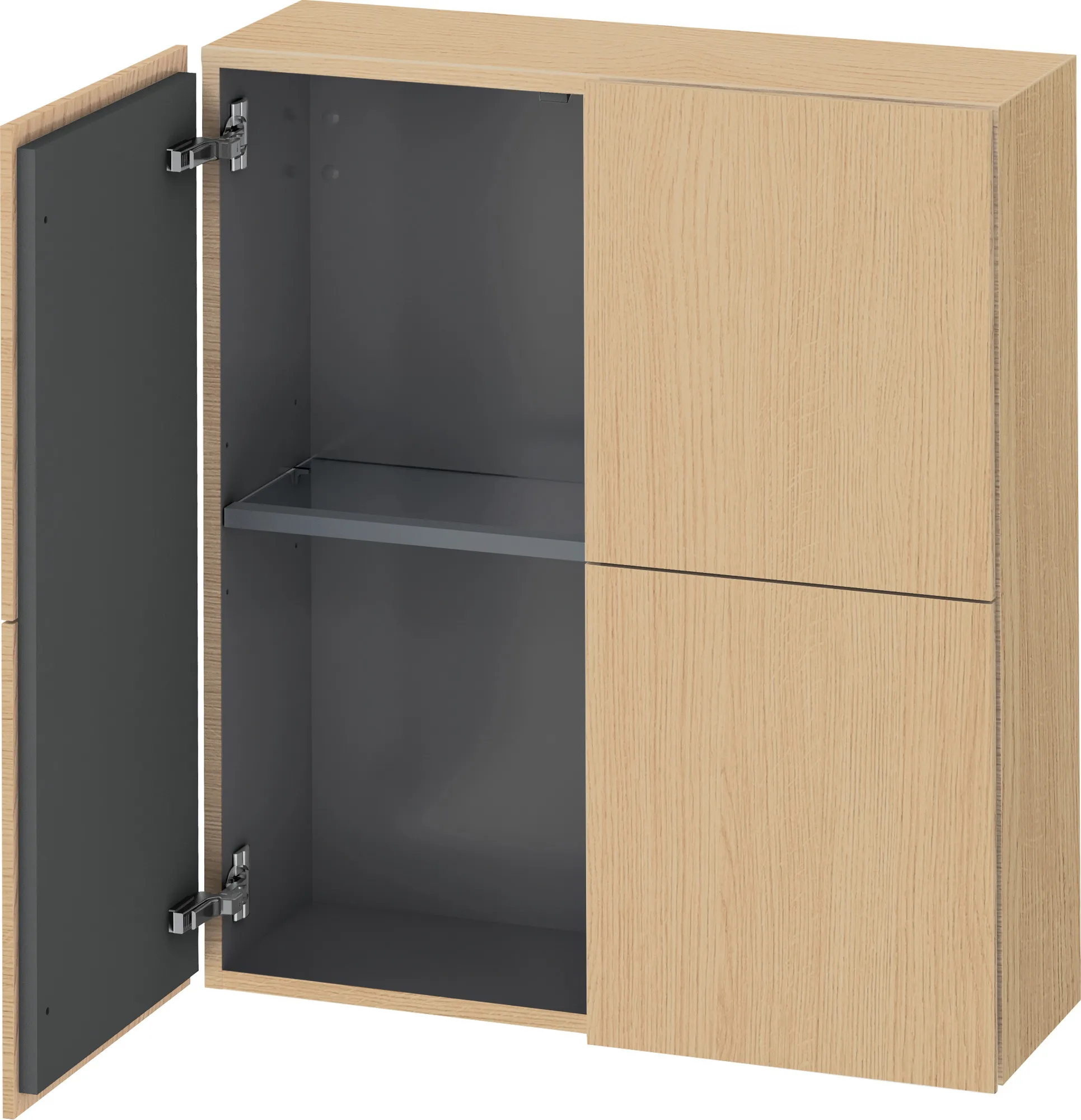 Duravit Halbhochschrank „L-Cube“ 70 × 80 × 24,3 cm Eiche Natur