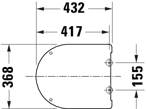Duravit Univ.WC-Sitz D-shaped Tief 432mm Ülap Absenkaut. abnehmb. Scharn. Edelst. We