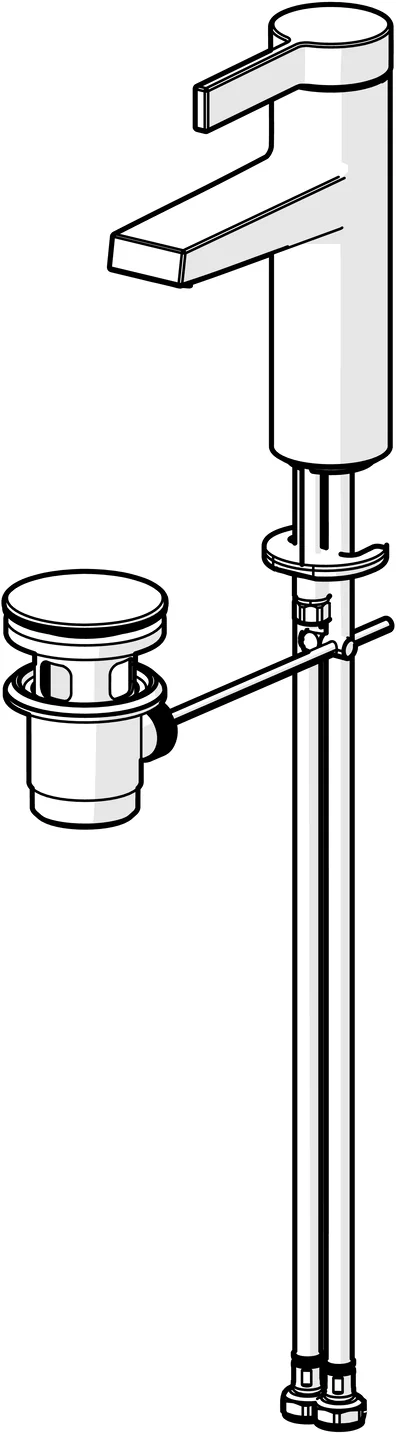 HansaLOFT Waschtischarmatur HansaLOFT 5754 Zugstangenablaufgarnitur Ausladung 114 mm DN15 Chrom HansaLOFT Waschtischarmatur HansaLOFT 5754 Zugstangenablaufgarnitur Ausladung 114 mm DN15 Chrom