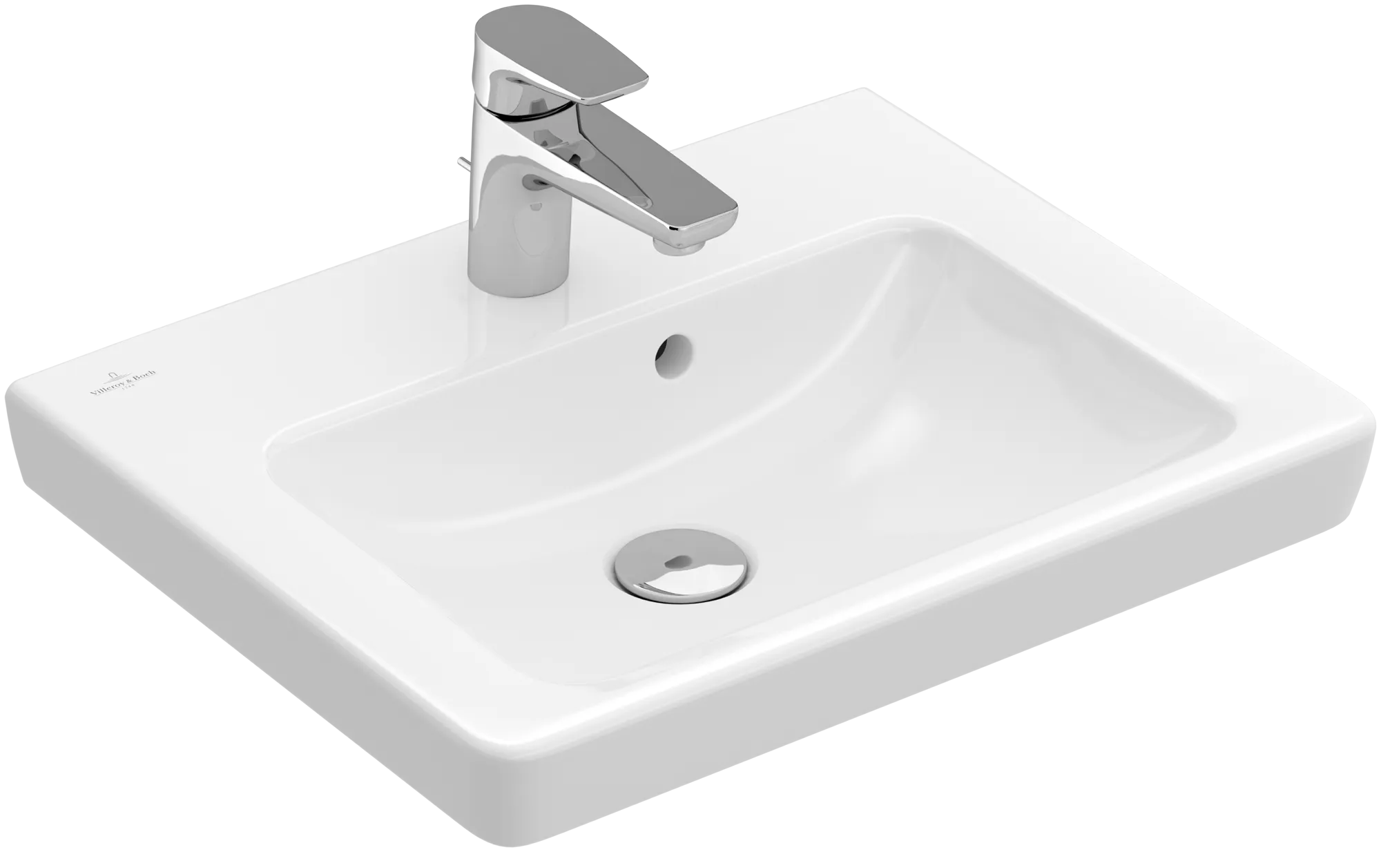 Villeroy & Boch Handwaschbecken für Montage mit Möbel „Subway 2.0“ 500 × 400 × 140 mm, mit Hahnlochbohrung, Hahnlochposition mittig, mit Hahnlochbank in Weiß Alpin Größe: 50 × 40 cm / Oberflächenveredelung: ohne Oberflächenveredelung Villeroy & Boch Handwaschbecken für Montage mit Möbel „Subway 2.0“ 500 × 400 × 140 mm, mit Hahnlochbohrung, Hahnlochposition mittig, mit Hahnlochbank in Weiß Alpin Größe: 50 × 40 cm / Oberflächenveredelung: ohne Oberflächenveredelung
