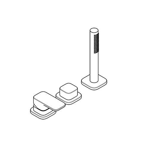 Kludi RENON 3-Loch Wannenfüll-und Brause-Einhandmischer chrom Kludi RENON 3-Loch Wannenfüll-und Brause-Einhandmischer chrom