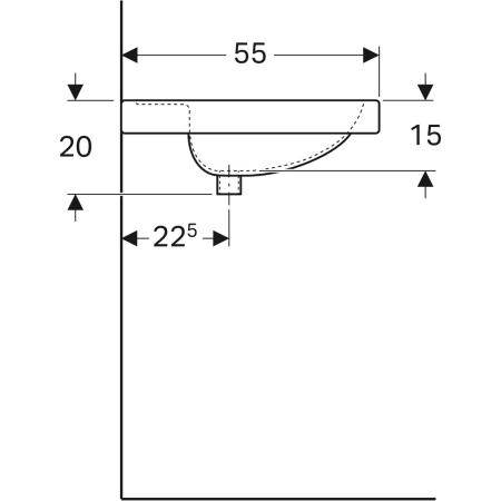 Wandwaschtisch mit Ablagefläche „Preciosa“, rechteckig 100 × 55 cm in weiß alpin Wandwaschtisch mit Ablagefläche „Preciosa“, rechteckig 100 × 55 cm in weiß alpin