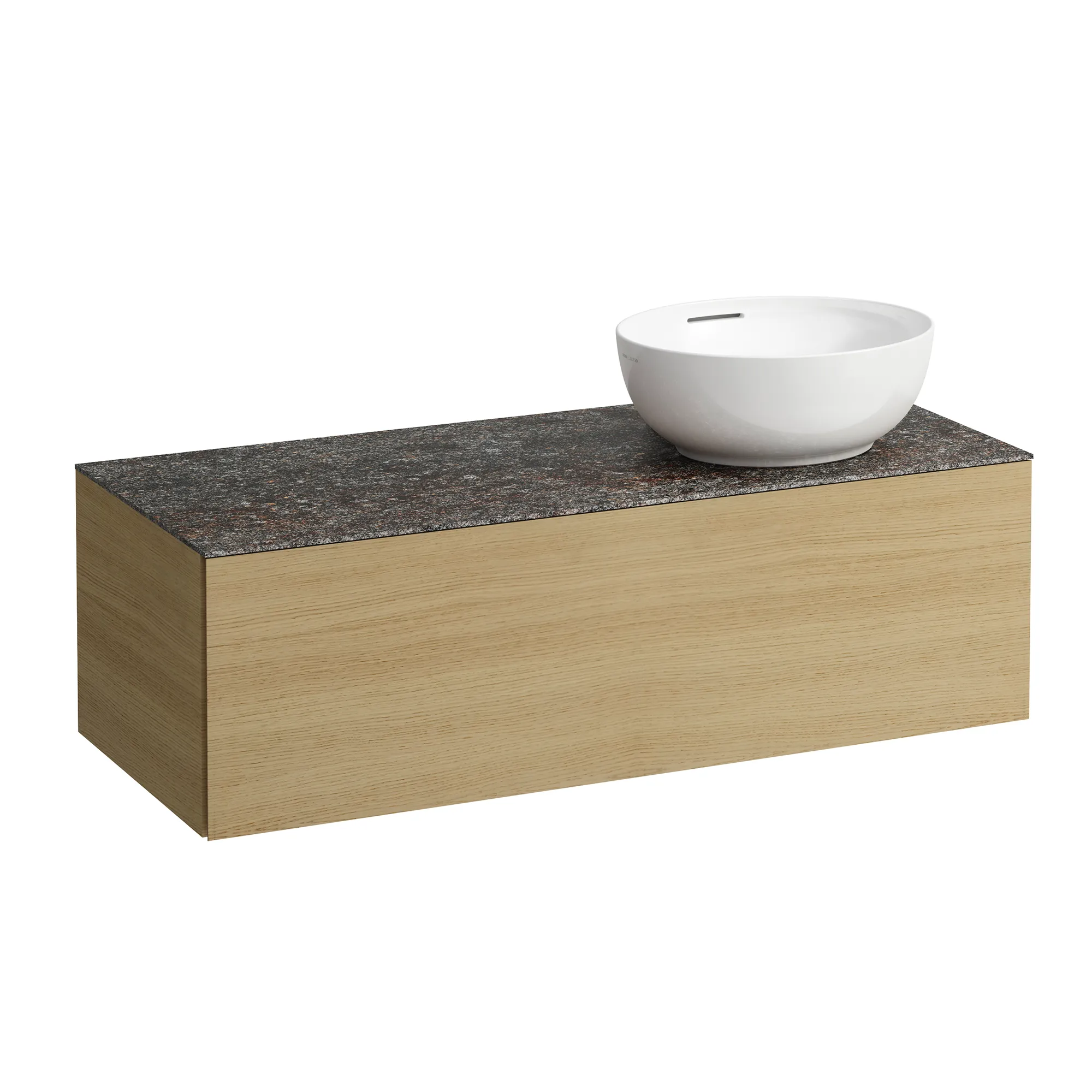 Laufen Schubladenelement „Ilbagnoalessi“ 1200 × 370 × 500 mm Eiche hell, mit Hahnlochbohrung, rechts Laufen Schubladenelement „Ilbagnoalessi“ 1200 × 370 × 500 mm Eiche hell, mit Hahnlochbohrung, rechts