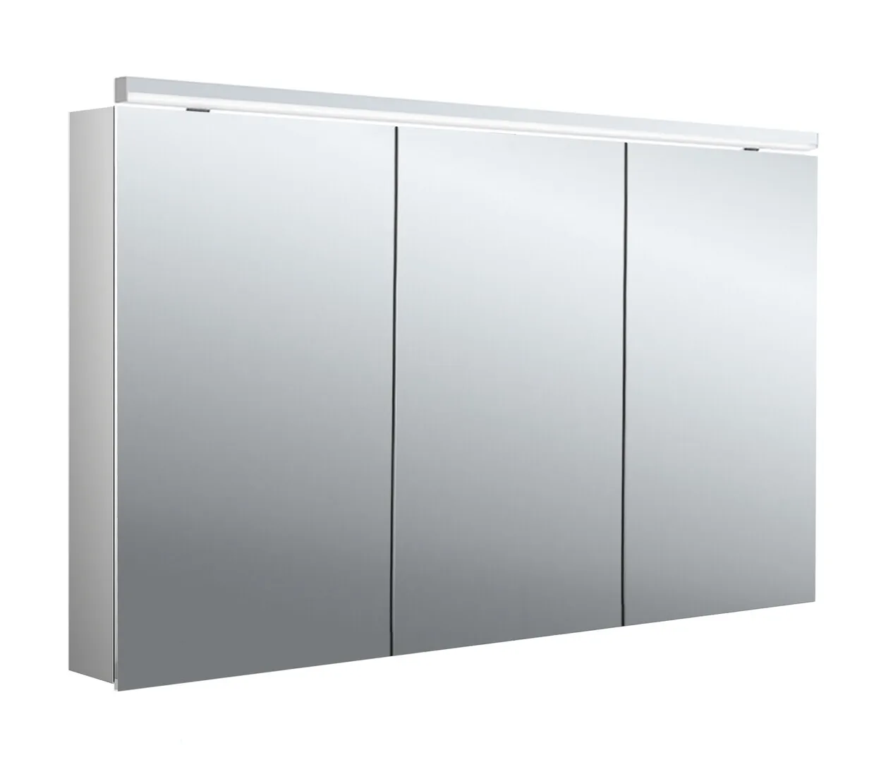 Lichtspiegelschrank flat 2 Classic,Aufputz, mit Waschtischbeleuchtung,3 Türen, 1300mm