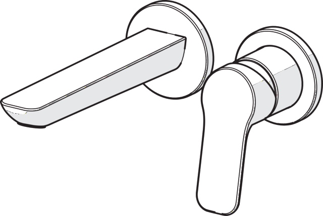 HansaBASIC Waschtischarmatur EHM FM-Set f. WT-Batt. HansaBASIC 5560 Ausladung 185 mm Chrom HansaBASIC Waschtischarmatur EHM FM-Set f. WT-Batt. HansaBASIC 5560 Ausladung 185 mm Chrom