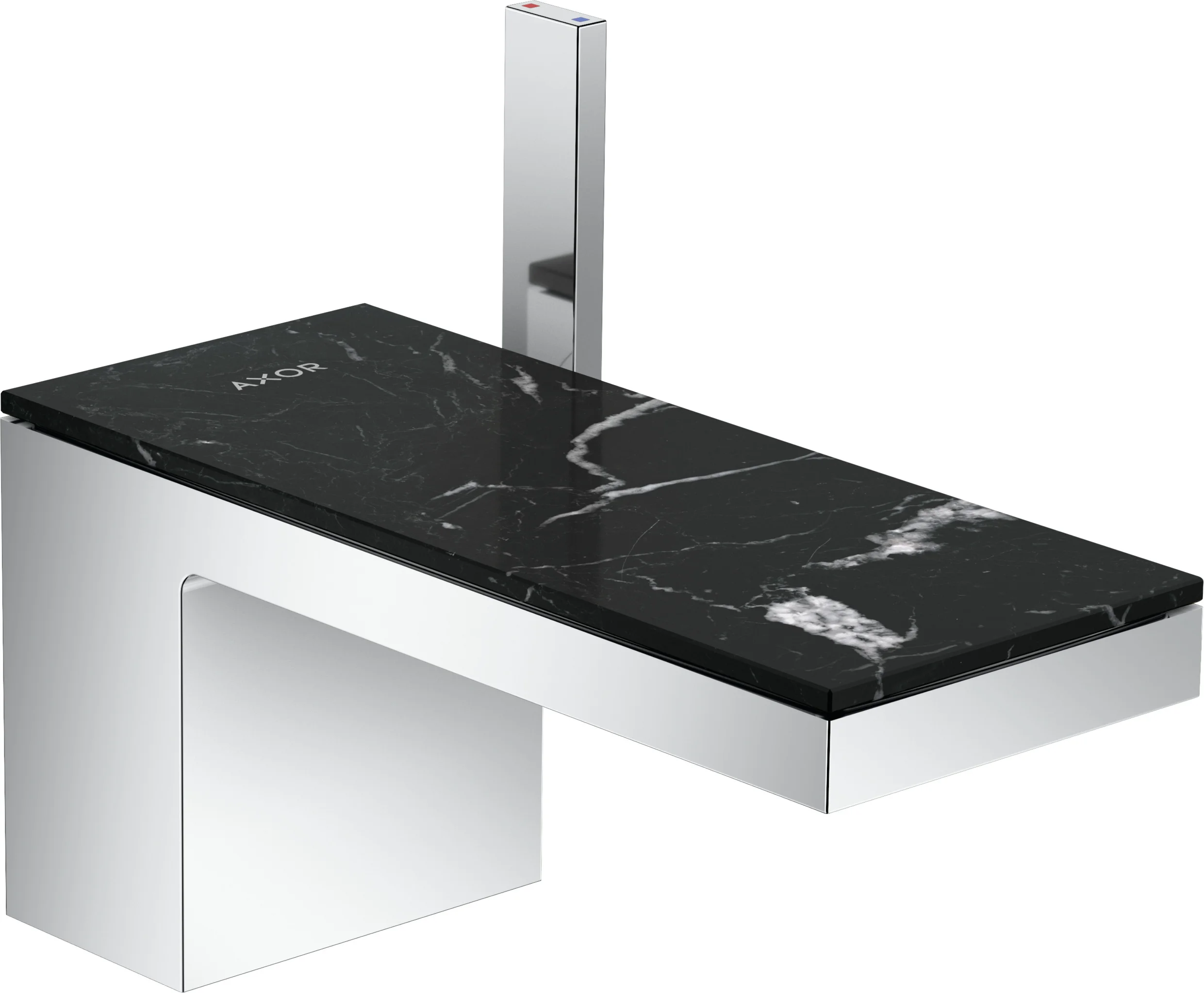 Hansgrohe AXOR MyEdition Einhebel-Waschtischmischer 70, Chrom, Ausladung 151 mm, Auslaufhöhe 70 mm, PowderRain Strahlart, max. Durchflussmenge 5 l/min