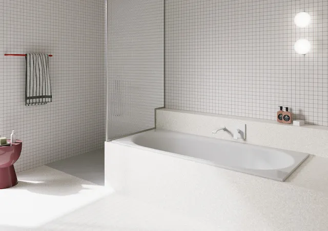 Bette BetteComodo Badewanne Rechteck, glasierter Titan-Stahl, 1800 x 800 mm, Fußende rechts, Überlauf vorne, 1-Sitzer, 20 mm Randhöhe