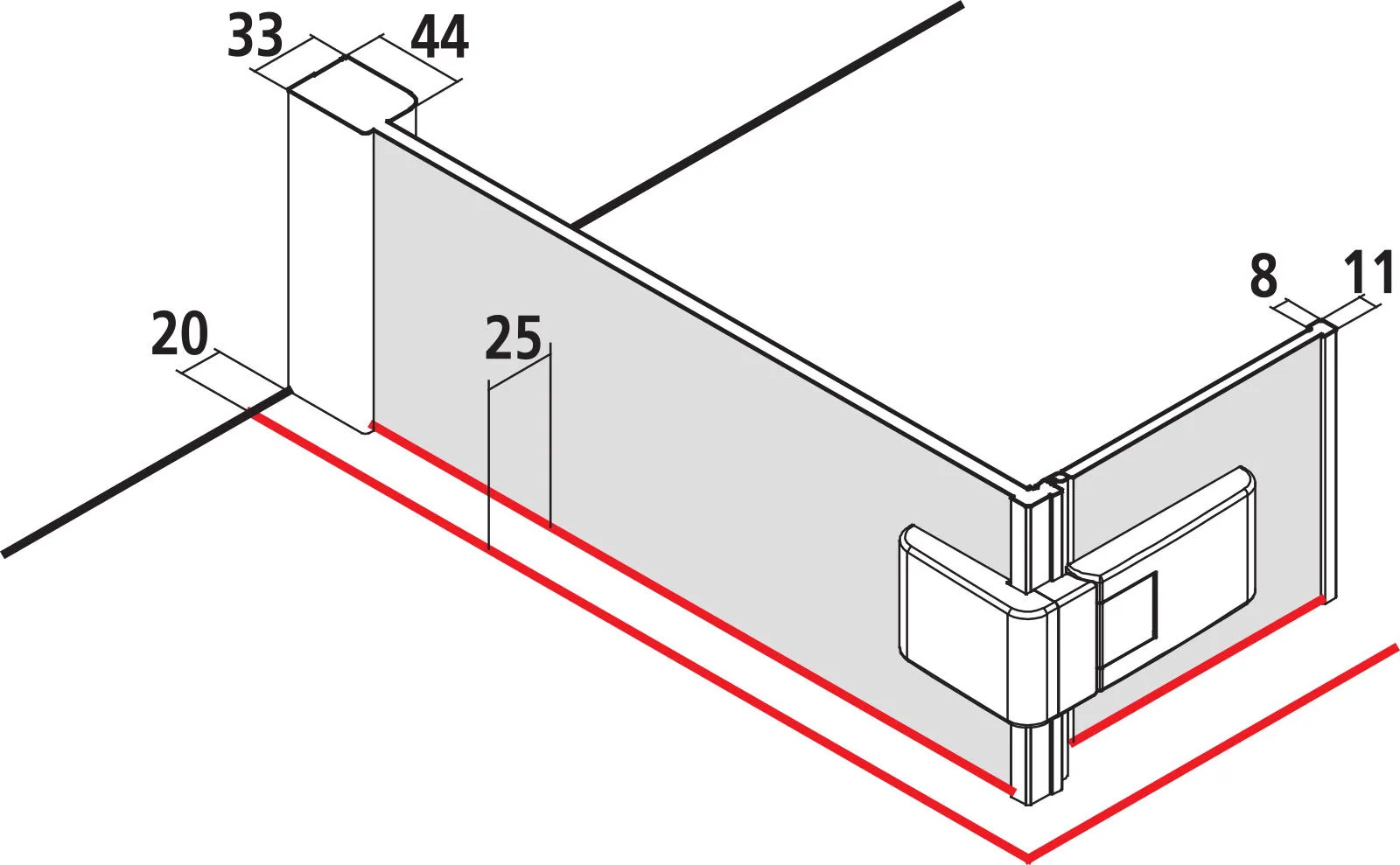Kermi Duschdesign MENA, ME T1R/L, WALK-IN Wall mit beweglichem Flügel, Anschlag links, H 2000 mm, Wanneneinbaumaß 885-905 mm, Glasaußenkante 860-880 mm, Silber Hochglanz Kermi Duschdesign MENA, ME T1R/L, WALK-IN Wall mit beweglichem Flügel, Anschlag links, H 2000 mm, Wanneneinbaumaß 885-905 mm, Glasaußenkante 860-880 mm, Silber Hochglanz
