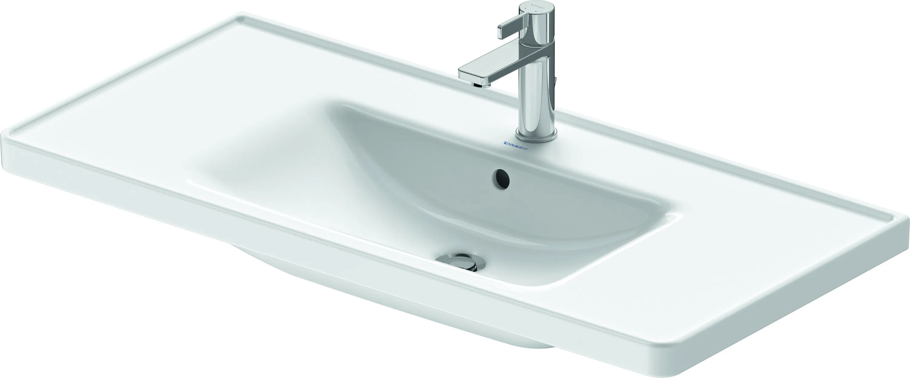 Wandwaschtisch „D-Neo“ 100,5 × 48 × 17 cm, mittig, Hahnlochposition mittig Wandwaschtisch „D-Neo“ 100,5 × 48 × 17 cm, mittig, Hahnlochposition mittig