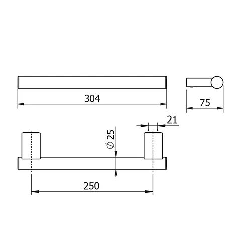 Kludi VELA C Wannengriff Brushed Gunmetal