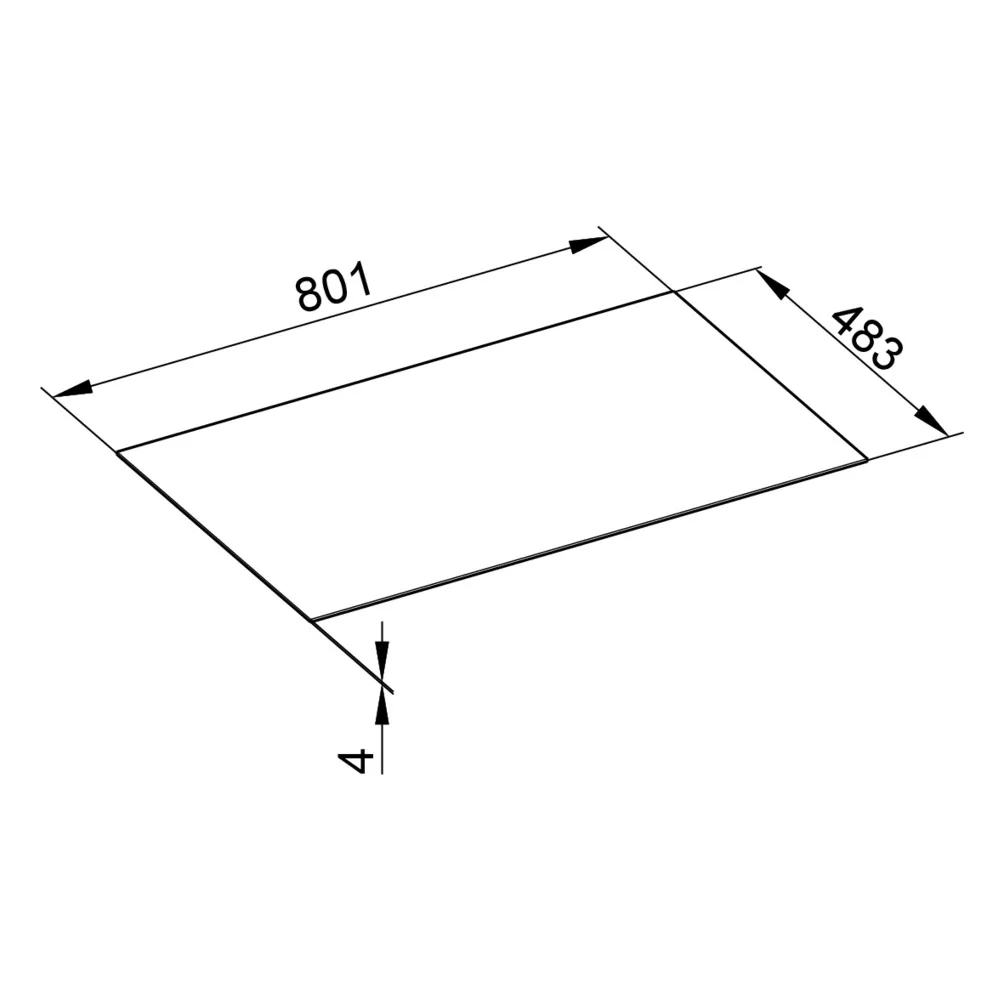 KEUCO Abdeckplatte „Edition 11 Art“ Weiß (Glas), 800 × 483 × 4 mm