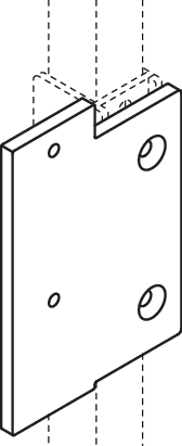 Montageplatte S50 für SK-Griff 900(A), rechts Montageplatte S50 für SK-Griff 900(A), rechts