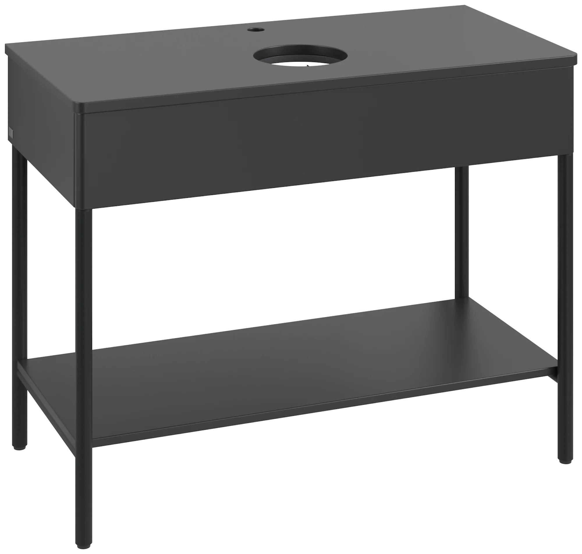 Villeroy & Boch Waschbeckenunterschrank Artis, eckig, Black Matt Lacquer, 1000x782x500 mm, mit Metallgestell und Push-to-open Funktion