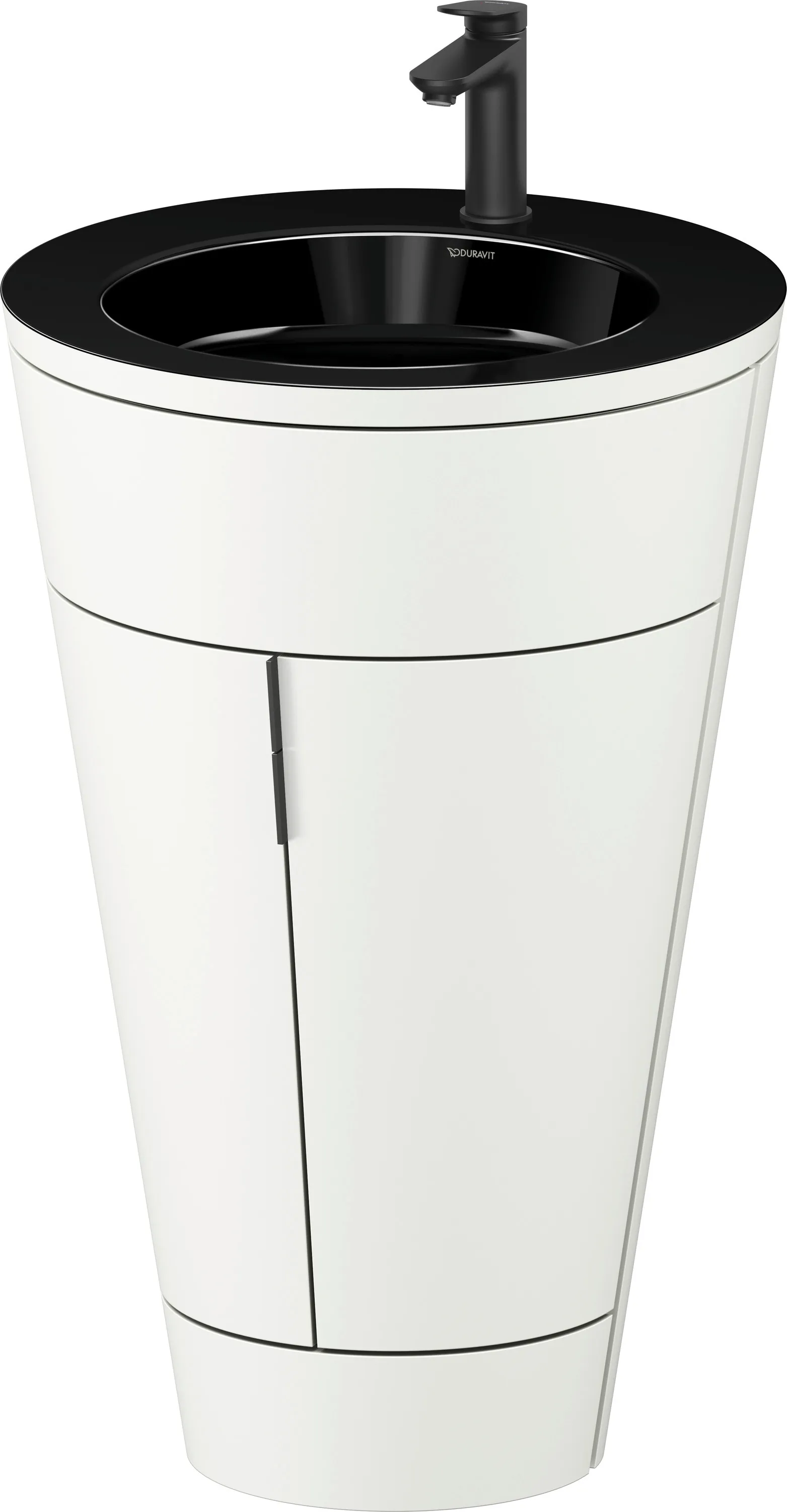 Duravit Waschtischunterschrank bodenstehend „Starck 1“ 56 × 86,4 × 60,5 cm in Schwarz Hochglanz