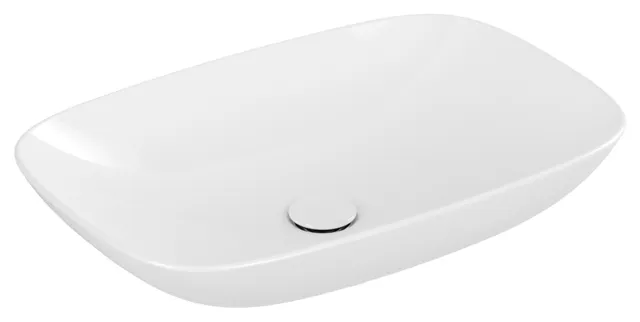 Villeroy & Boch Aufsatzwaschtisch aus TitanCeram „Loop & Friends“ 620 × 420 × 150 mm, ohne Hahnlochbohrung in Weiß Alpin Villeroy & Boch Aufsatzwaschtisch aus TitanCeram „Loop & Friends“ 620 × 420 × 150 mm, ohne Hahnlochbohrung in Weiß Alpin