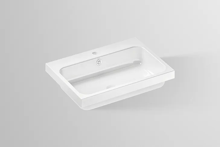 Waschbecken „SR-Serie“ 472 × 127 mm, Hahnlochposition mittig mit ProShield Waschbecken „SR-Serie“ 472 × 127 mm, Hahnlochposition mittig mit ProShield