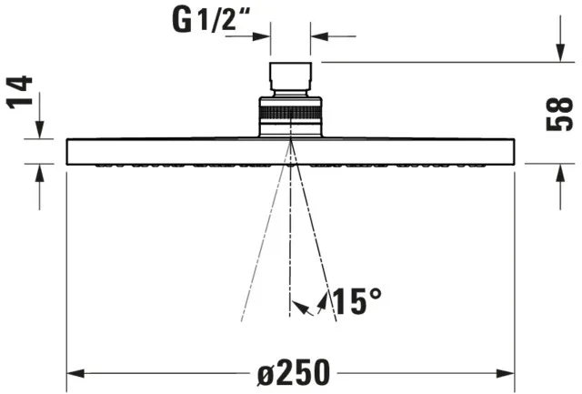 Kopfbrause D250 chrom