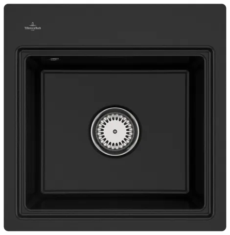 Villeroy & Boch flächenbündiges Küchenspülbecken „Subway Style“ 50 S flat 500 × 510 × 220 mm, für Becken rechts in Chromite