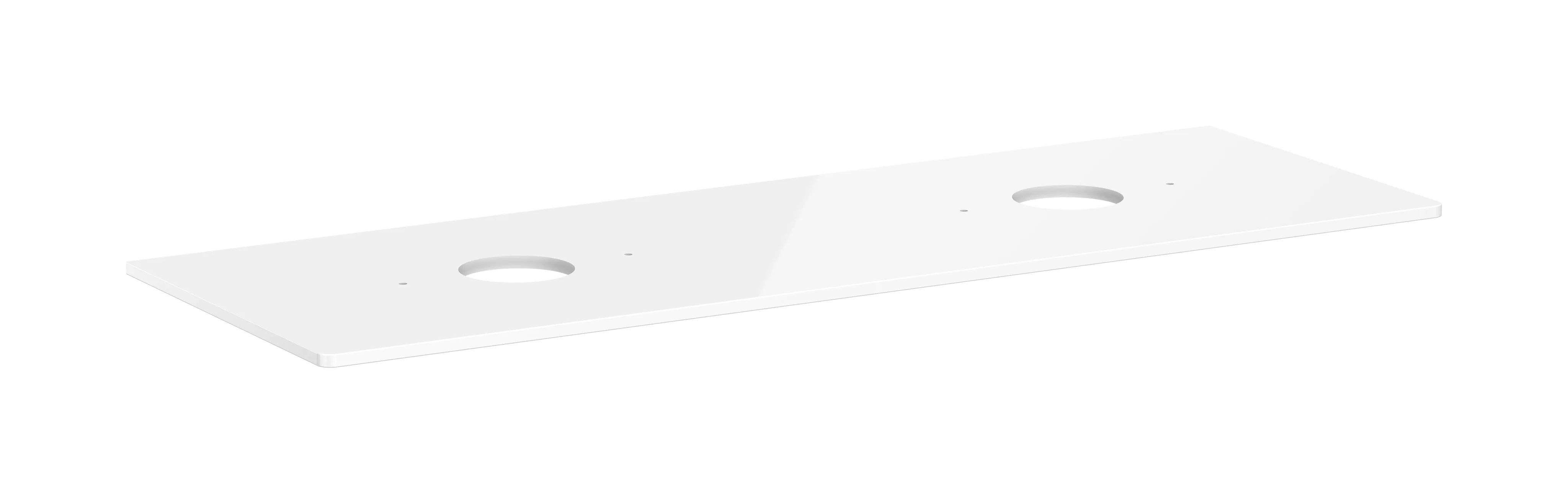 Hansgrohe Xelu Q Konsole 1560x540 mm, 2 mittige Ausschnitte für Aufsatzwaschtisch ohne Hahnloch, weiß hochglanz Hansgrohe Xelu Q Konsole 1560x540 mm, 2 mittige Ausschnitte für Aufsatzwaschtisch ohne Hahnloch, weiß hochglanz