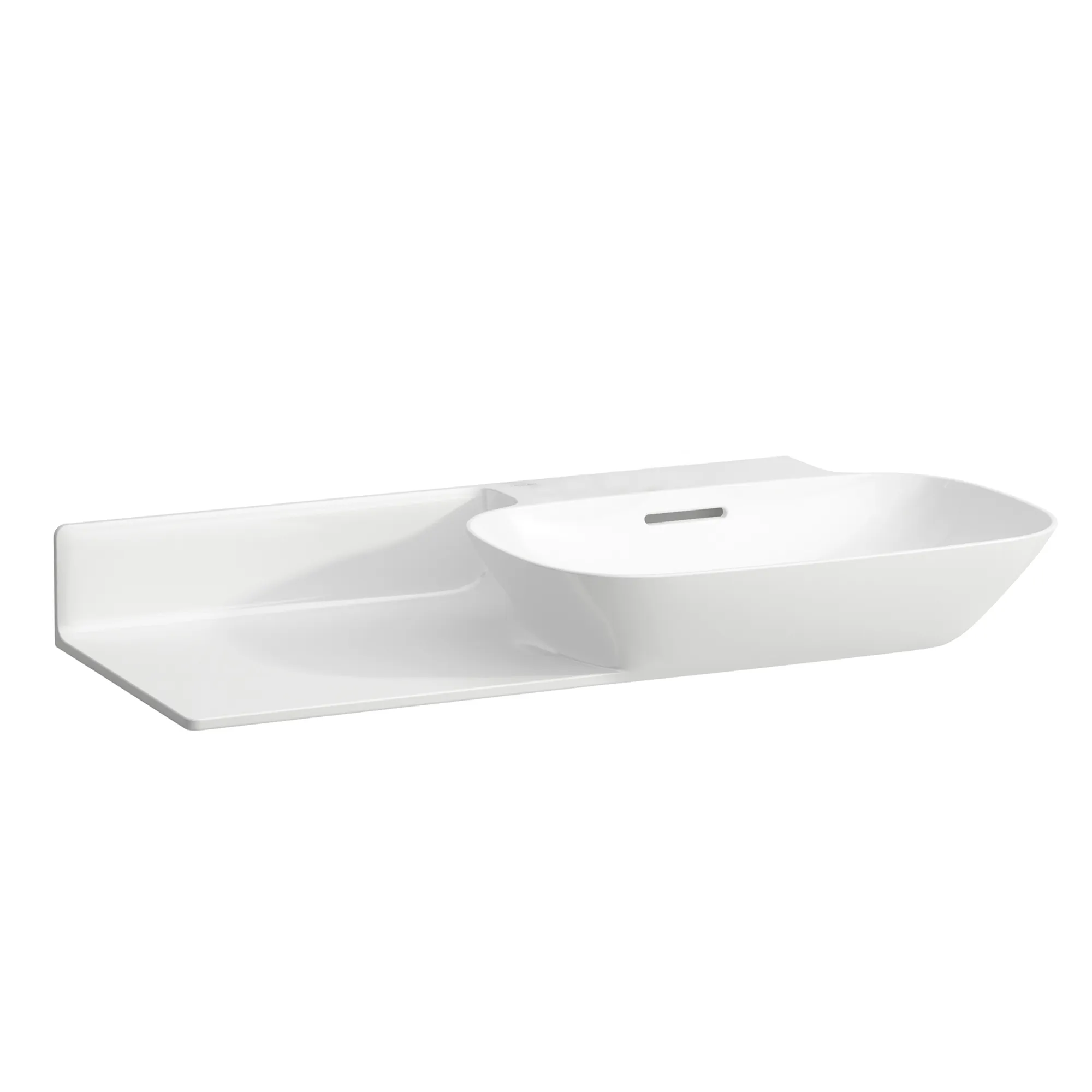 Waschtisch INO 450x900x145 1 Hahnloch mit Überlauf Ablage links weiß