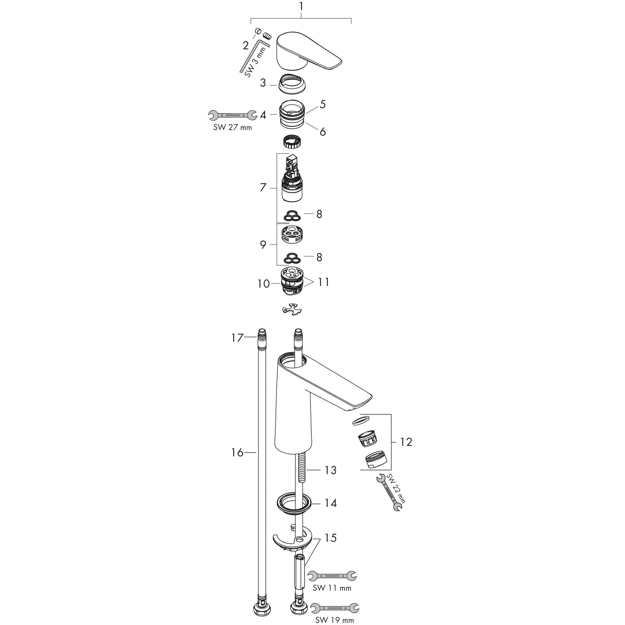 Hansgrohe Talis E Einhebel-Waschtischmischer 110 CoolStart Polished Gold Optic, Ausladung 112 mm, Auslaufhöhe 104 mm, Keramikmischsystem, max. Durchflussmenge 5 l/min