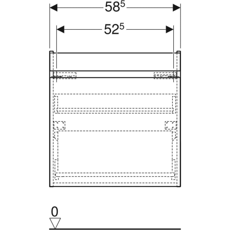 Geberit Waschtischunterschrank „Renova Plan“ weiß / lackiert hochglänzend