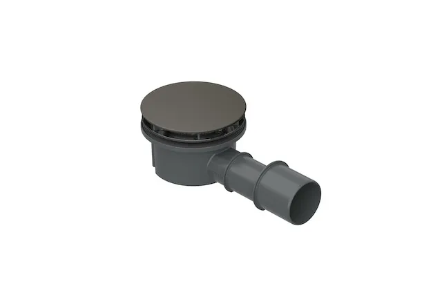 Bette Ablaufgarnitur BetteCompact+ graphite Antirutsch Pro - seitlich, 0,5 l/s, Ab- und Überlauf, 225x115x85 mm