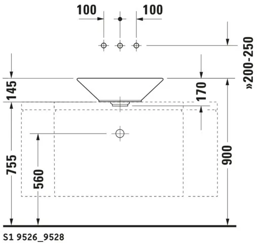 Aufsatzwaschtisch „Starck 1“, mit Überlauf Aufsatzwaschtisch „Starck 1“, mit Überlauf