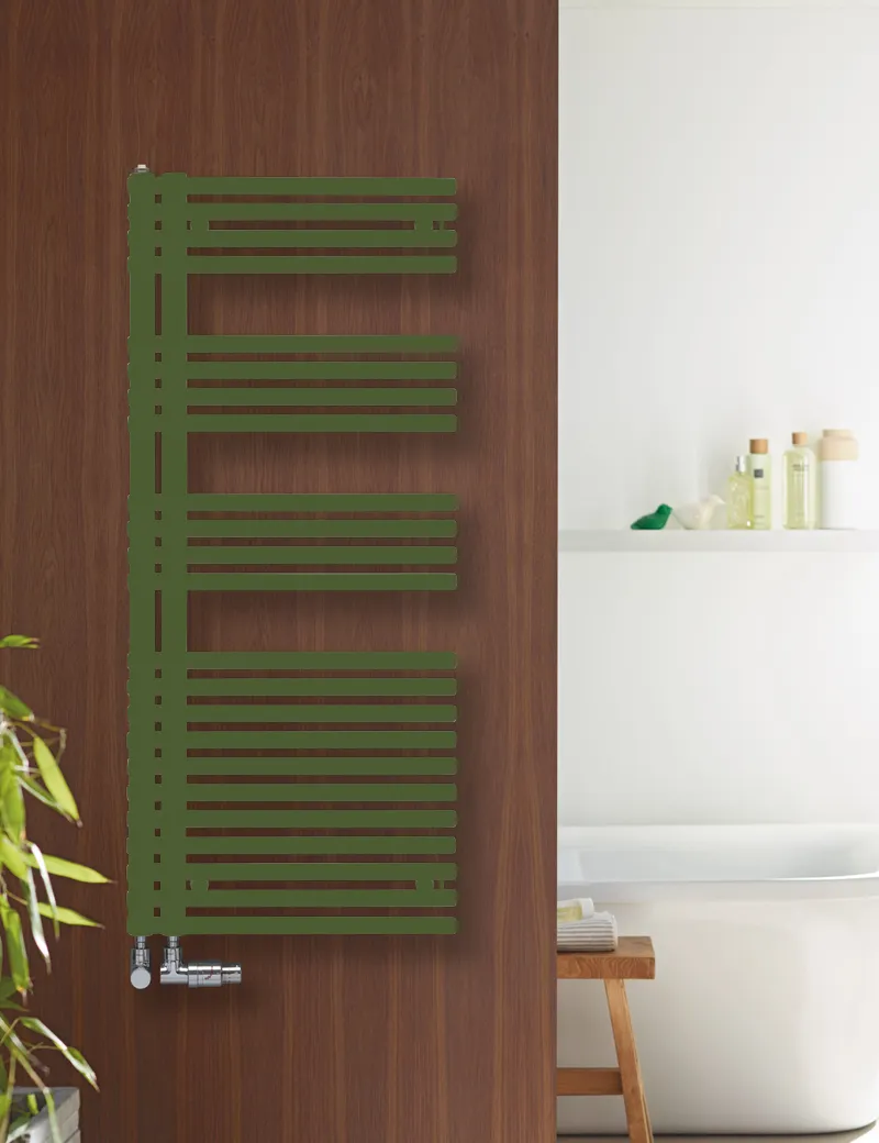 Zehnder Forma Asym LFAR-120-060 Badheizkörper, links, 1161x60x596, RAL 9016